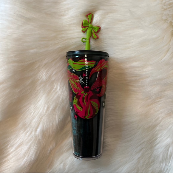 STARBUCKS | 2023 Green Gift Wrap Ribbon & Ornaments Straw Topper Tumbler - Picture 2 of 8